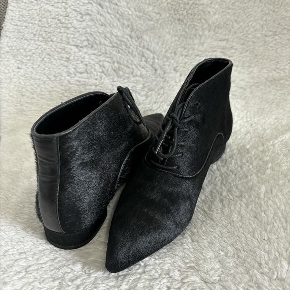 Zara Calf Hair Flat Leather boots size 36 - Picture 5 of 8